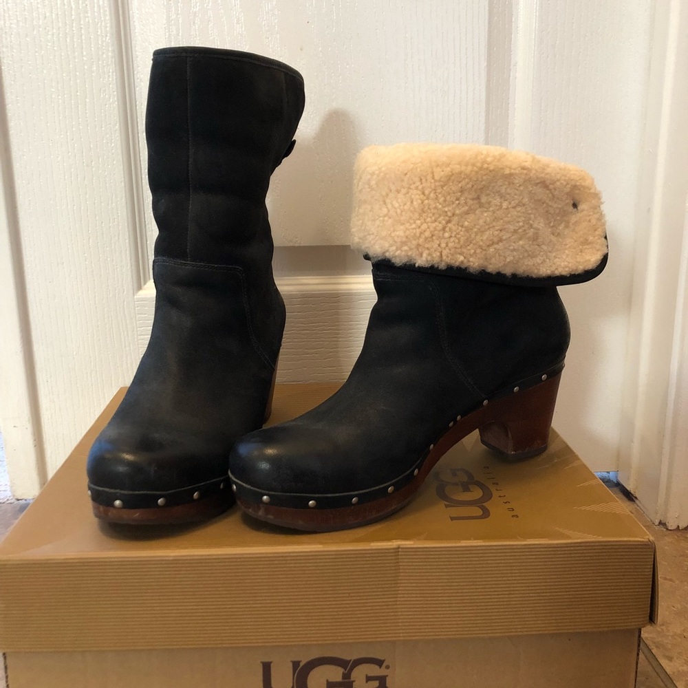 UGG Australia Lynnea Boots sz 11 Leather Sheepskin